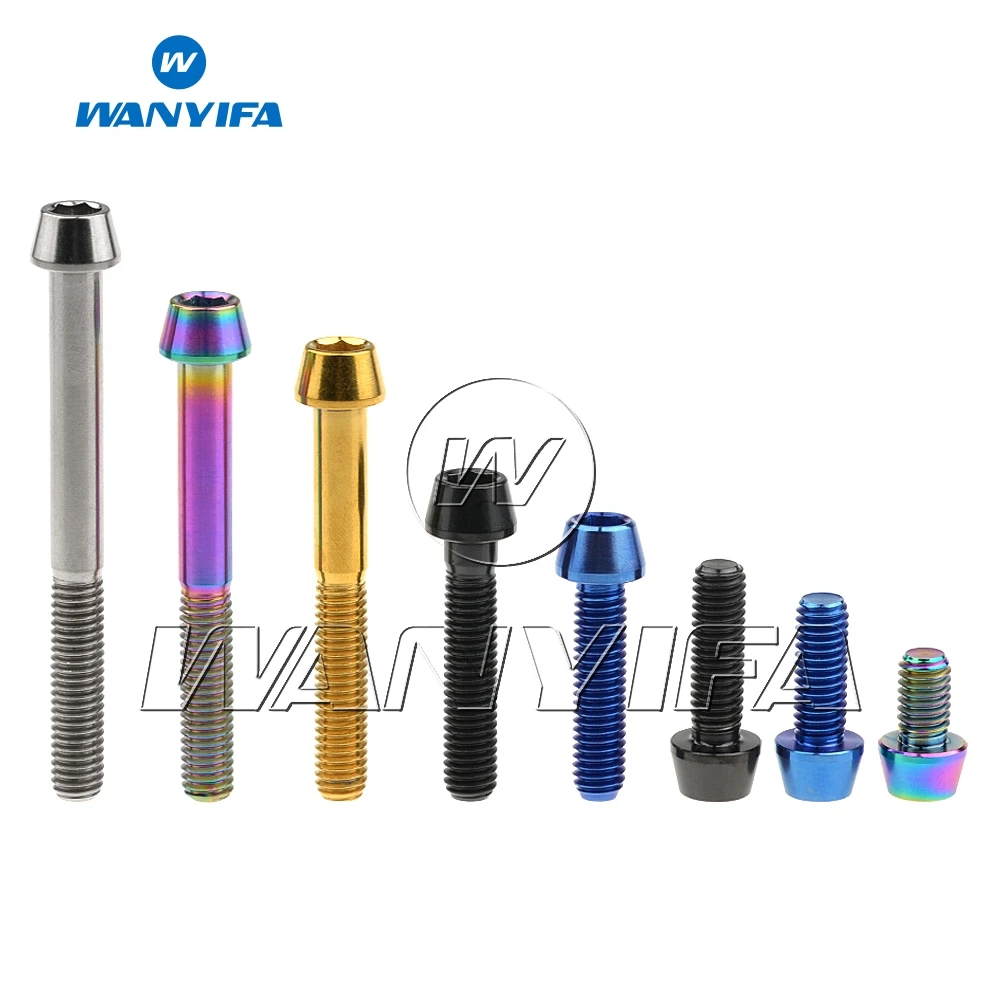 Титановый болт Wanyifa M5x 9 16 18 20 25 30 35 40 45 50 55 60 мм шестигранный ключ с конической
