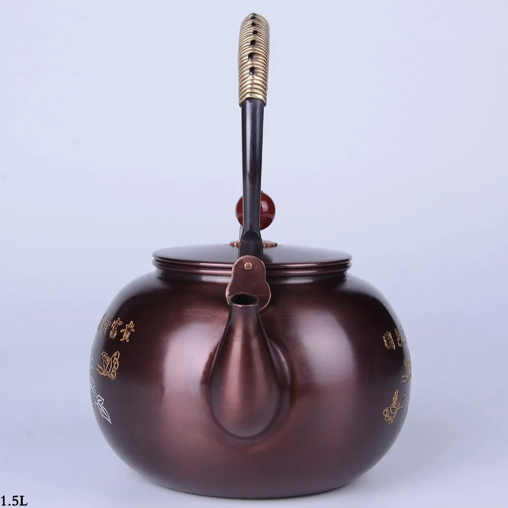 1 5л медный чайник ручной работы стеклянный самовар керамический эмалированный