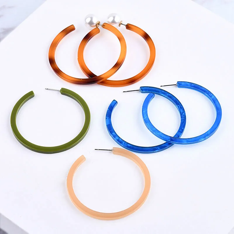 Корейские зимние аксессуары ретро большой круг квадратной формы C ацетат DIY