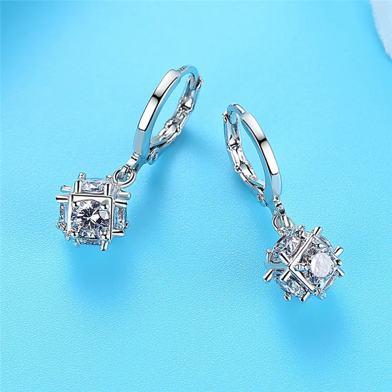 Серьги-подвески DODO E280 женские ювелирные украшения в форме шара из сияющего