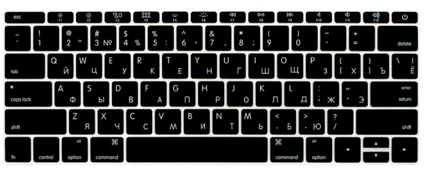Russian US A1708 Русская клавиатура, США/ЕС, чехол для MacBook Pro без сенсорной панели 13 A1708 для MacBook 12 A1534 - Цвет: Russian US A1708