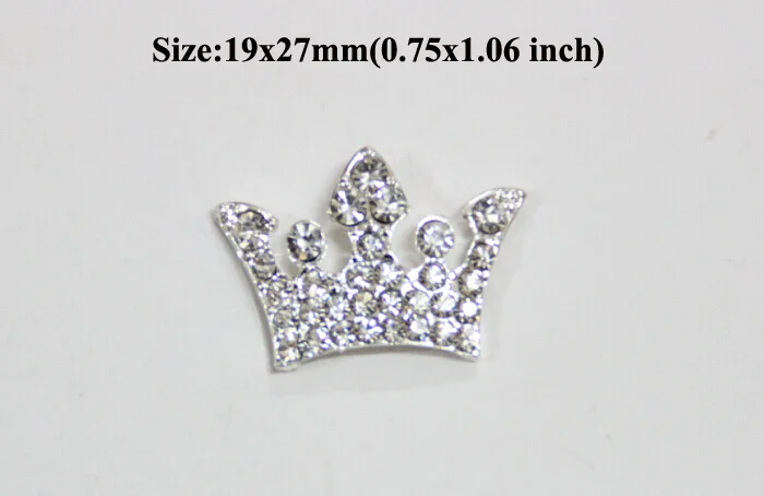 

Free Shipping Wholesale 20pcs/lot 19x27mm Crown Rhinestone Flatback Button For Hair Flower Wedding Invitation LSFY017