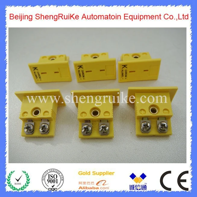 Миниатюрная панель K разъем термопары желтого цвета Омега|k type thermocouple connector|thermocouple