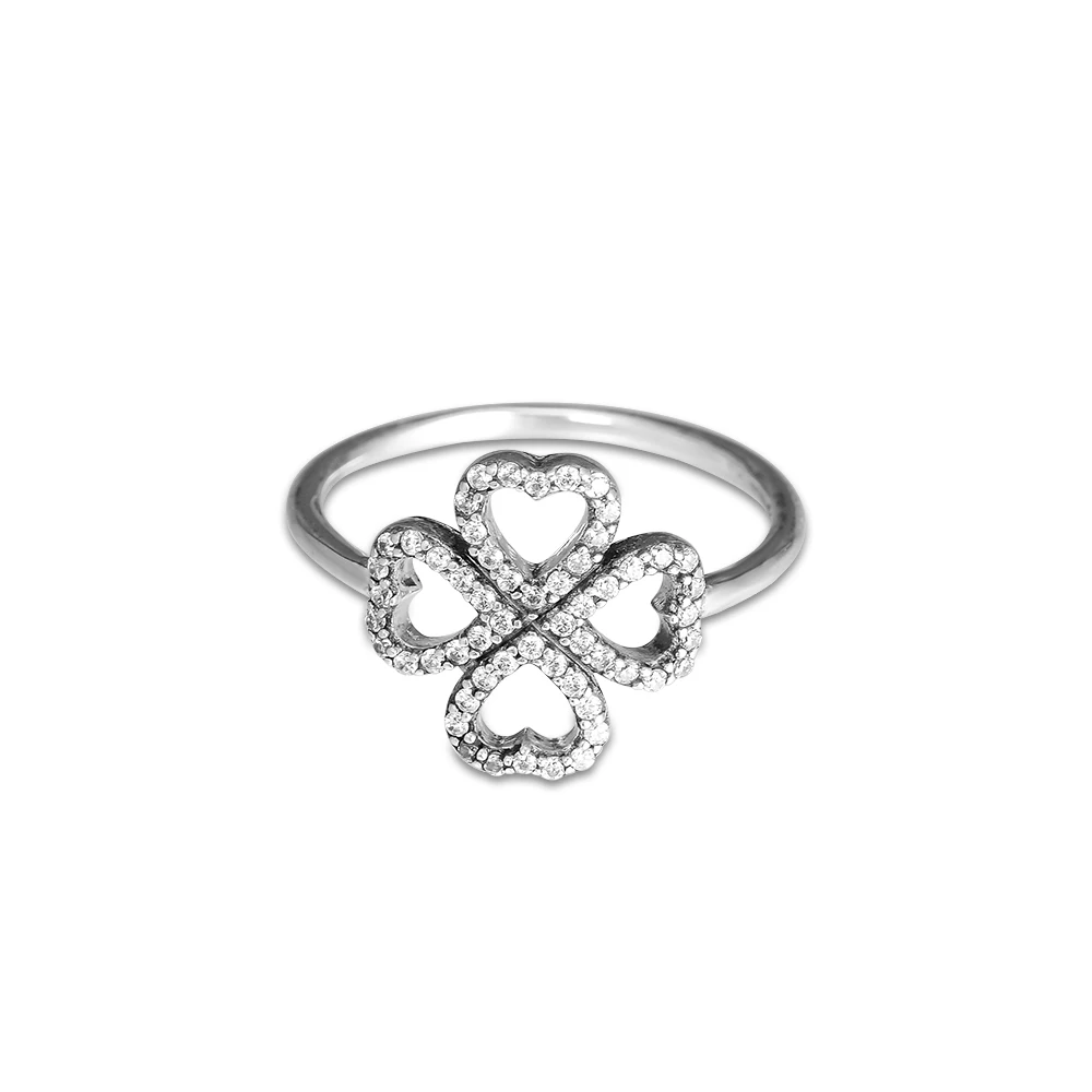 Женское кольцо из серебра 925 пробы с лепестками любви|ring sterling|925 sterling silver jewelryring |