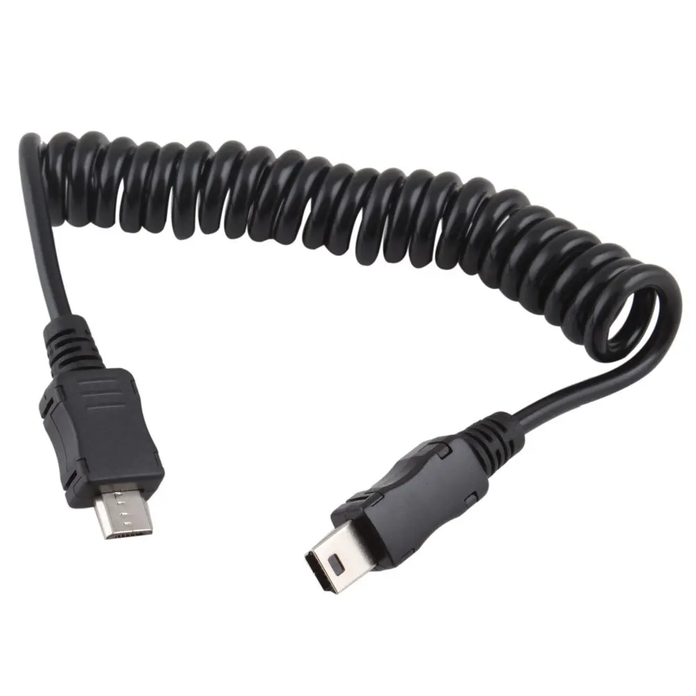 3 фута 1 м пружина Спиральный Micro USB B к Mini 5 Pin Мужской адаптер спиральный кабель