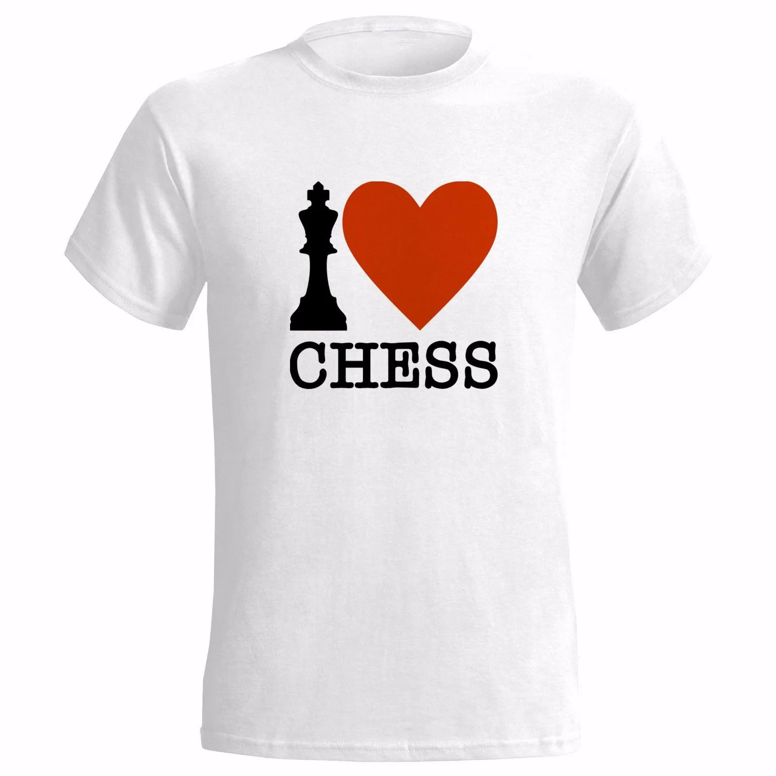 I LOVE CHESS MENS T SHIRT GIFT PRESENT BOARD MASTER GAME CHECK MATE GRAND tshirt new fashion top free shipping 2018 shirts | Мужская