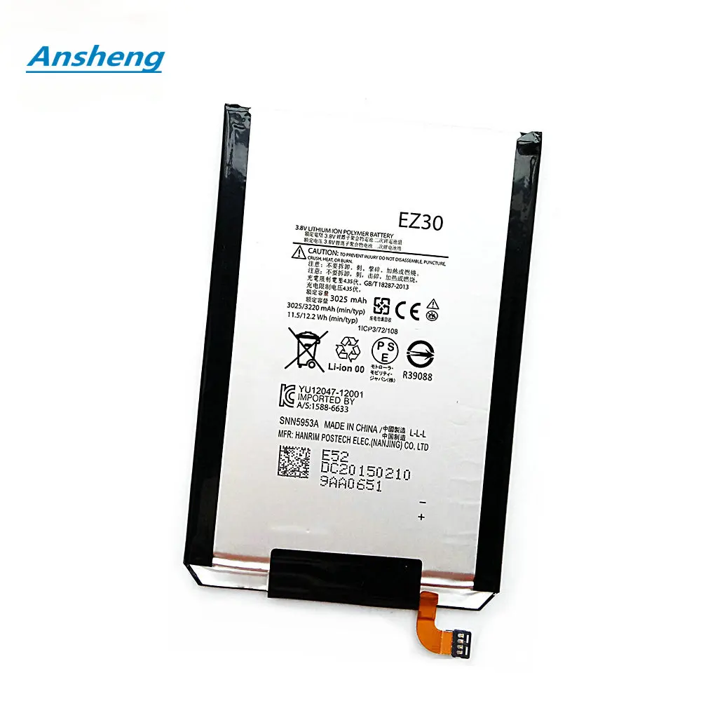 Ansheng Высокое качество 3220 мАч EZ30 батарея для Motorola Nexus 6 Google XT1115 XT1110 Nexus6