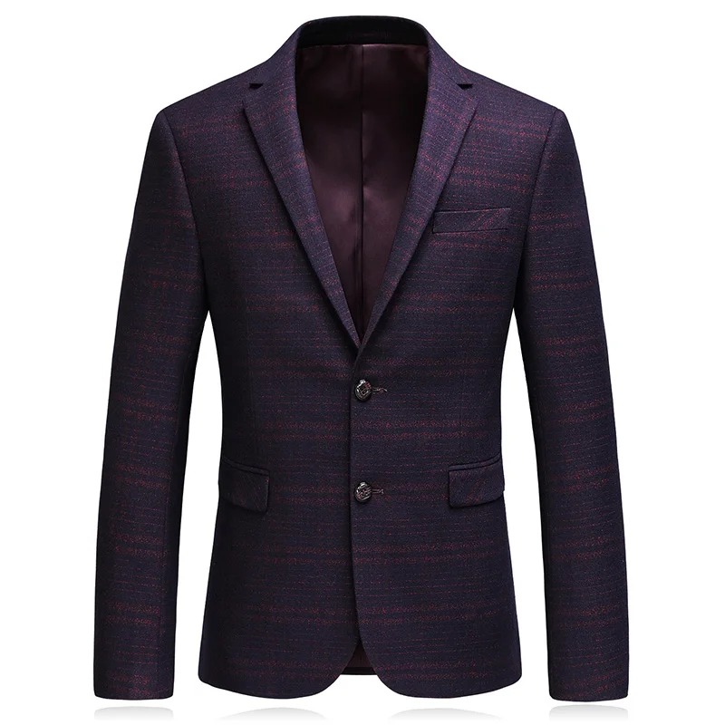 2019 Autumn New Style Blazer Men's Business Casual Suit Jacket Men's Single Breasted Coat Jacket Classic Stripe Blazer Men