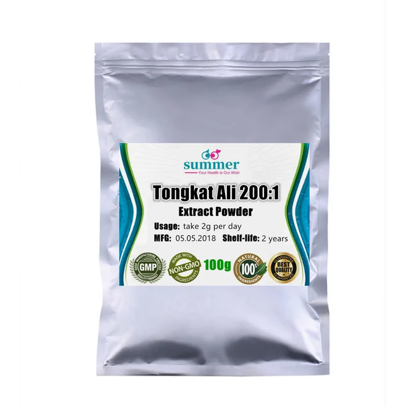 100g 100-1000 г чистый и сильный экстракт Тонгкат Али 200:1, Eurycoma Longifolia Jack экстракт порошок для увеличения Т-уровней и энергии - Цвет: 100g