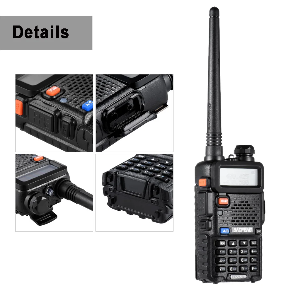 Baofeng UV-5R Walkie Talkie 10 км двусторонней радиосвязи УФ 5R радио ФИО Comunicador радиостанции 128CH УКВ Dual-band полиции сканер