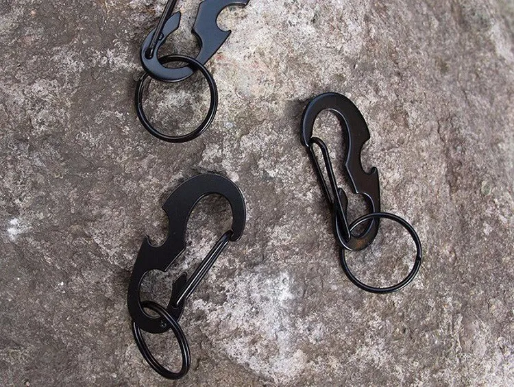 100 шт./упак. EDC Многофункциональный Карабин для скалолазания металлическая