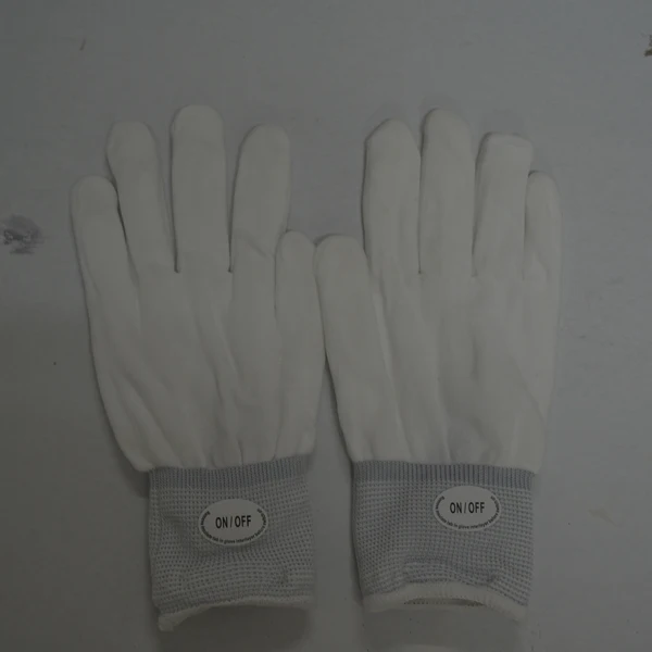 

200pcs(100pairs)/lot white black gloves 7mode Rainbow Flash Fingertip LED Gloves Unisex Light Up Glow Stick Gloves Mittens Hot