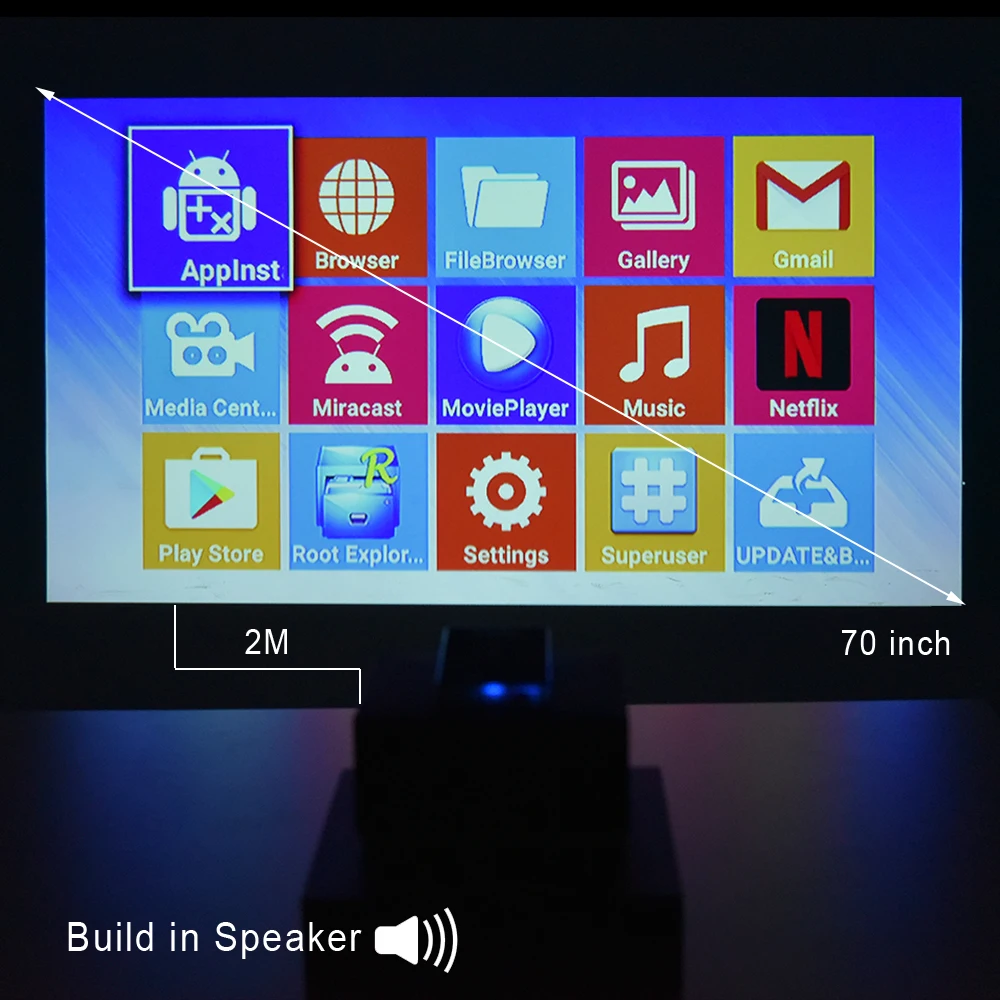 Поддержка 4K 1080P Full HD видео портативный мини dlp проектор wifi Airplay 2 Гб RAM Android Touyinger S9 USB