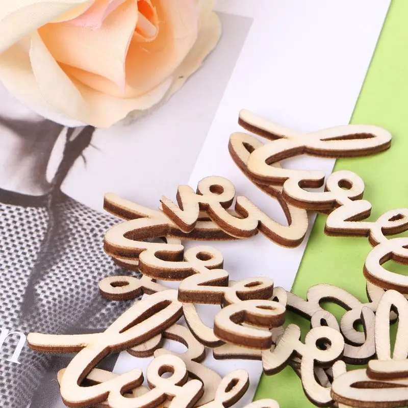 18 шт. деревенский деревянный любовь буквы слова шикарный винтажный альбом для