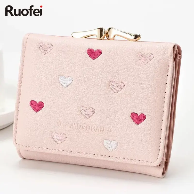 2019 модные яркие женские прекрасная монета кошелек Твердые Золотое сердце