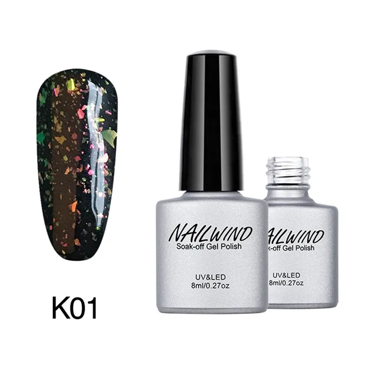 NAILWIND 8 мл Блестящий Galaxy Гель-лак для ногтей верхнее Базовое покрытие необходимое для нейл-арта Полупостоянный УФ гель-блеск лак - Цвет: 01