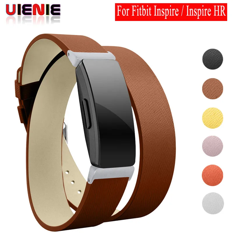 Роскошный ремешок из натуральной кожи для Fitbit inspire/inspire hr наручный браслет ремешок для часов черный ремень для часов высокого качества