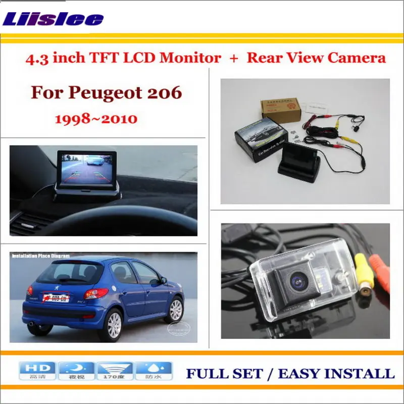 

Auto CAM For Peugeot 206 1998-2010 Car Reverse Back up Rear Camera 4.3 TFT LCD Screen Monitor Rearview Parking System