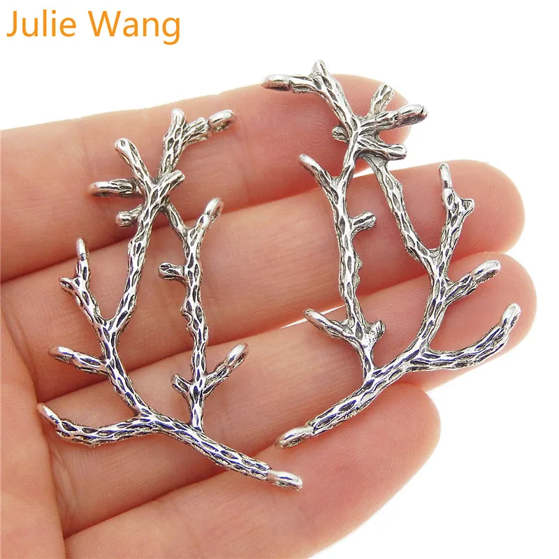 Julie Wang 3 шт. Подвески на ветви подвески из сплава под старину серебряного цвета