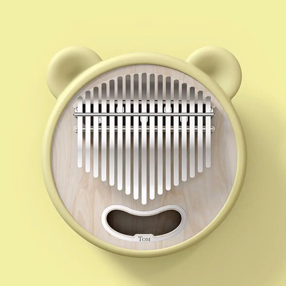 Новейшая 17 клавишная клавиатура Kalimba Mbira Fingertips Piano с милым мультяшным Кроликом, котом, медведем для девочек, детей, начинающих, подарки