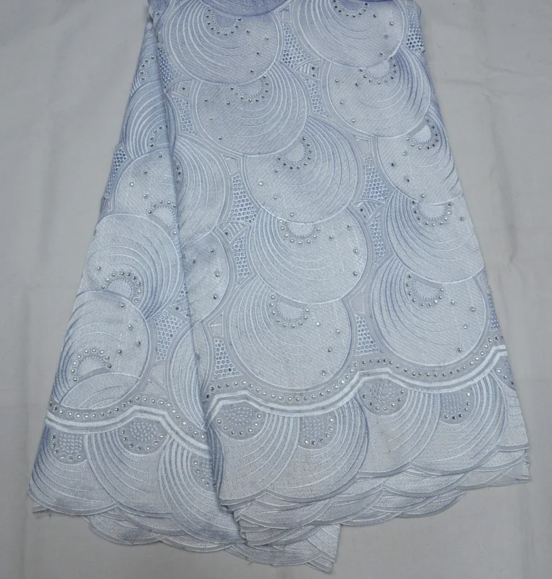 

Elegant Nigeria design Pure white swiss lace wedding fabric