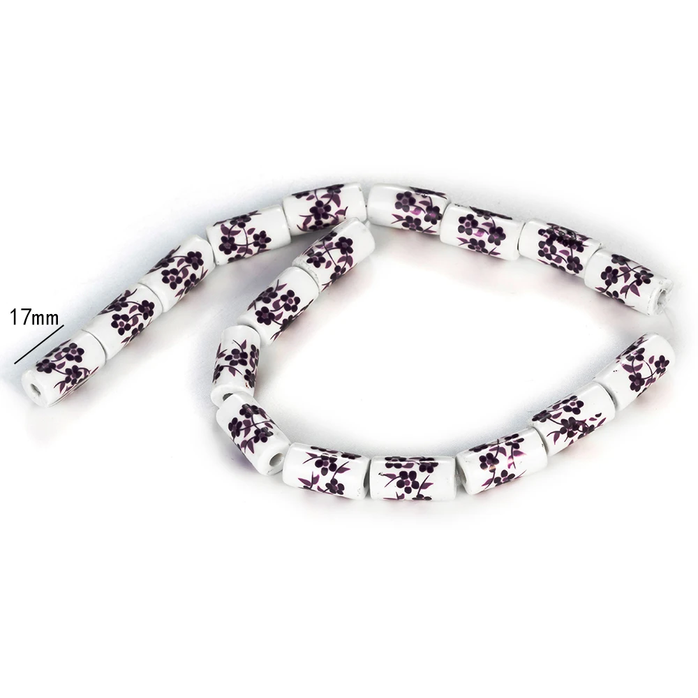 Разноцветные керамические шарики MEIBEADS 9*17 мм в цилиндрической форме для браслета