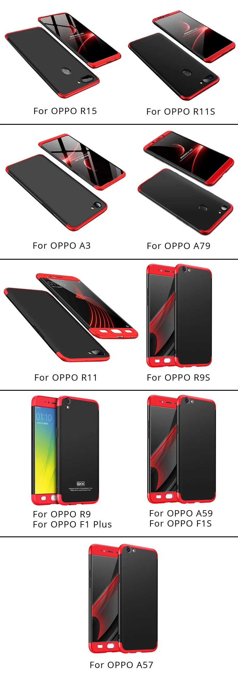 Высококачественный защитный чехол для OPPO F7 чехол TPFIX ПК Жесткий 360 полноразмерный защитный чехол-Обложка для OPPO A83 A79 A75 A73 F5 Молодежные F3 F1S R15 R11 R11S плюс K1 R17 F9