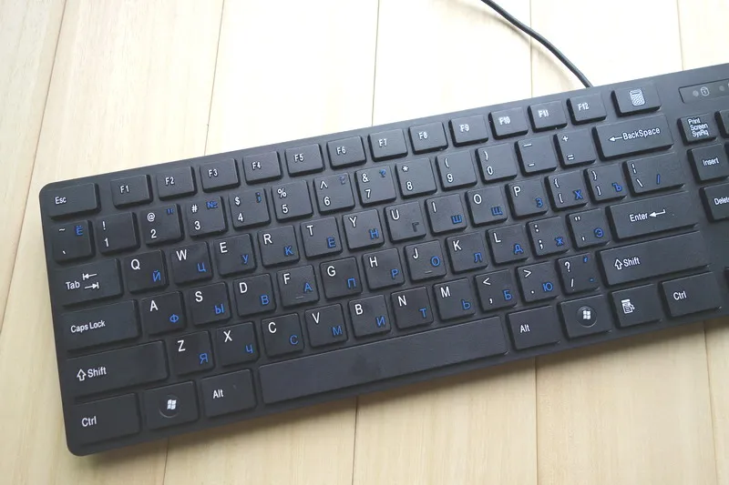 Русская клавиатура модный проводной USB интерфейс Кремниевая Клавиатура Teclado