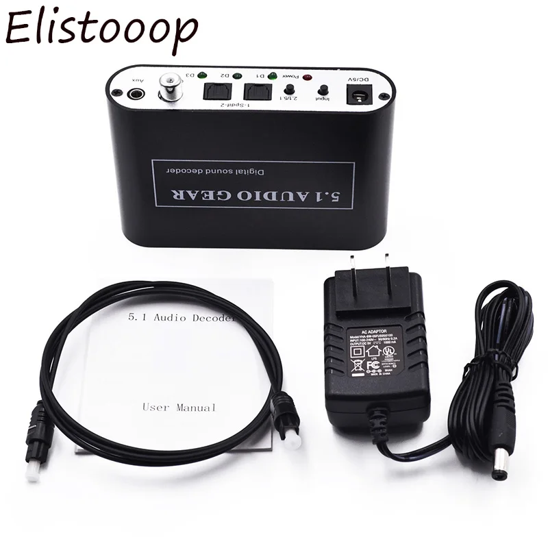 5.1 CH Аудио Декодер SPDIF Коаксиальный в RCA DTS AC3 Цифровой Усилитель Аналоговый Конвертер для PS3 DVD плеер Xbox горячий вкл.