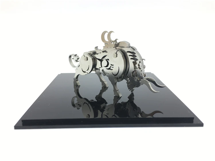 DIY сборные модели игрушки Коллекция рабочего стола для взрослых детей 3D металлическая модель Китайский Зодиак динозавры Западный Огненный Дракон