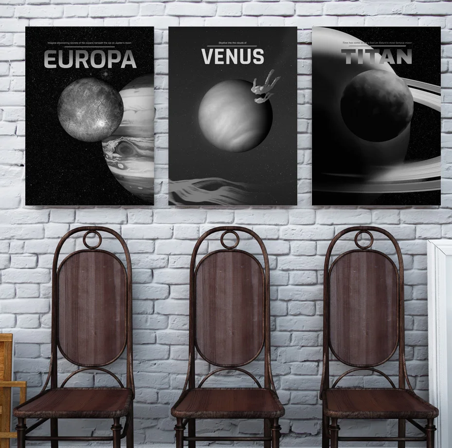 Mercury Saturn Pluto Venus Earth Neptune Planet настенная живопись холст скандинавские постеры и