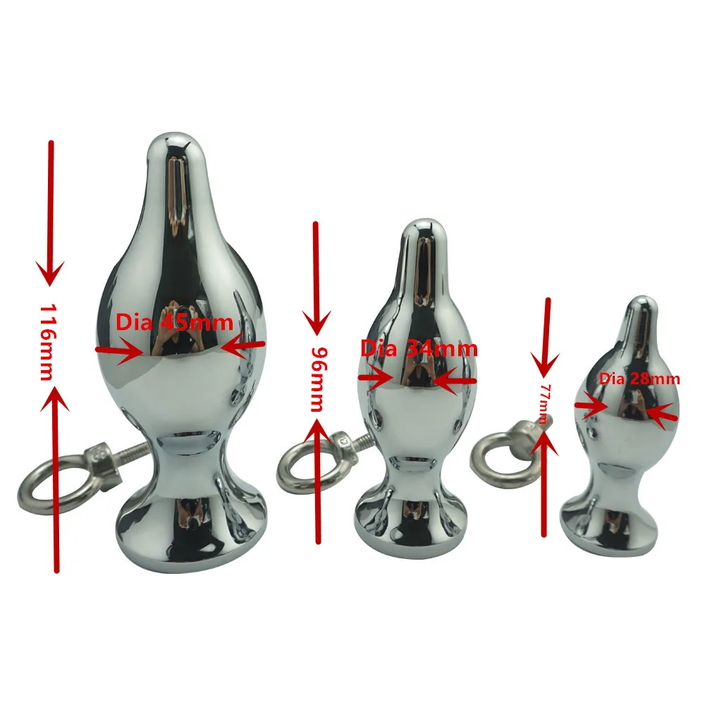 3pcs set Large medium small size pull ring Crystal Metal Anal plug Booty Silver Stainless steel Jewelry butt Sex toys | Красота и