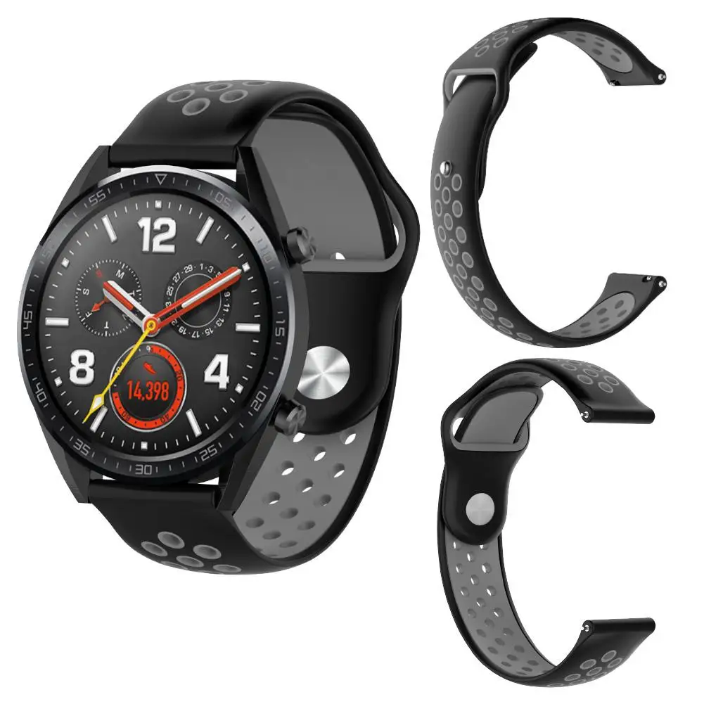 22 мм 20 мм ремешки для часов huawei gt Active ремешок Honor Magic watch 2 pro ремешок силиконовый ремешок Смарт часы замена браслета