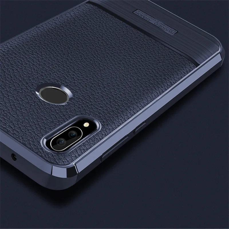 SRHE для huawei P20 Lite чехол с текстурой личи из углеродного волокна Мягкая силиконовая