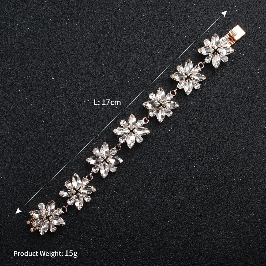 Miallo новый цветок с кристаллами Подвески Браслет Модные женские свадебные