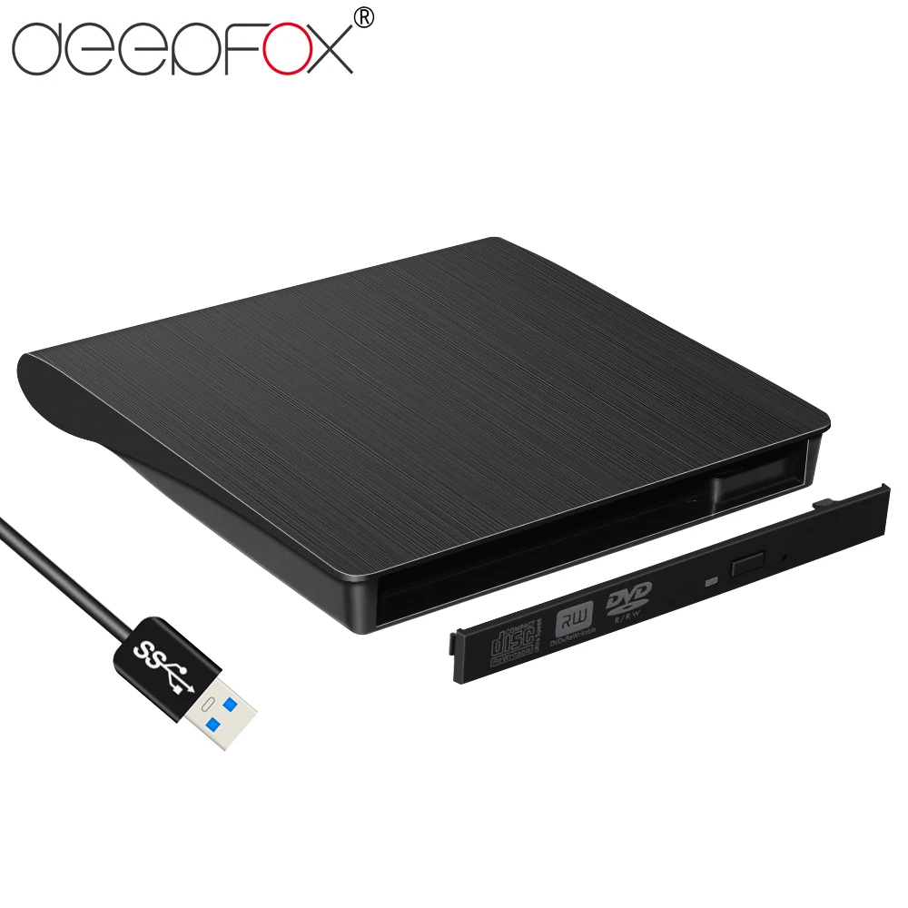 DeepFox 9 5 мм USB 3 0 SATA Оптический привод чехол Комплект Внешний Мобильный корпус