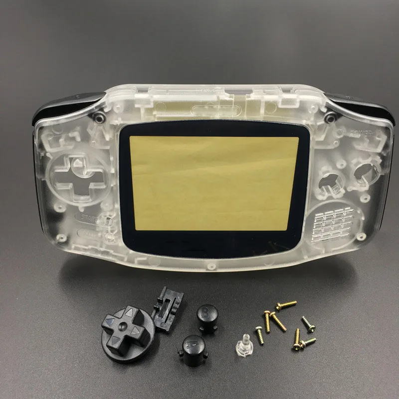 Прозрачный + черный корпус кнопки Запчасти для Gameboy Advance GBA Ремонт|Чехлы| |