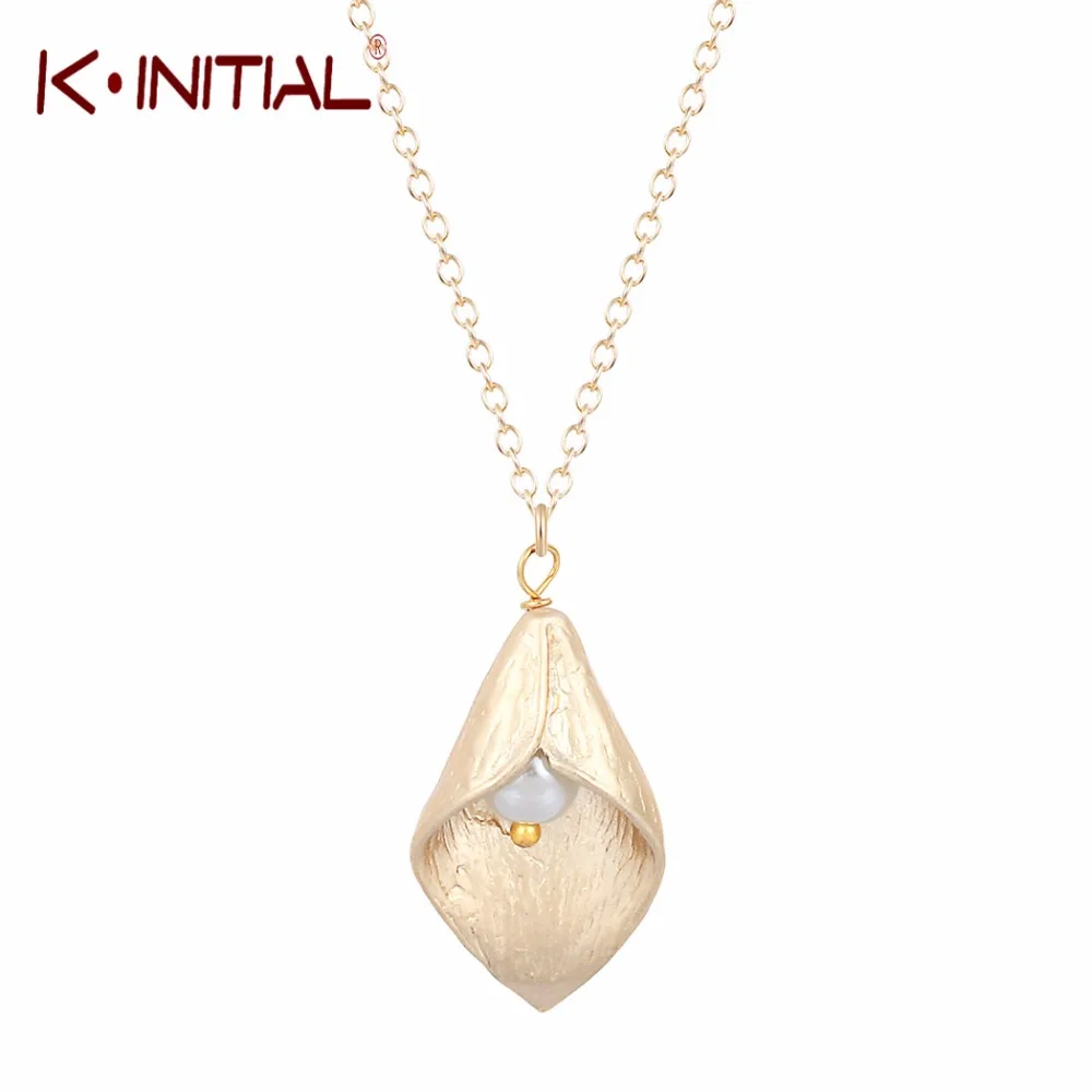 Kinitial новые подарки Calla ожерелье с Лией Подвески лилией s ювелирные изделия для