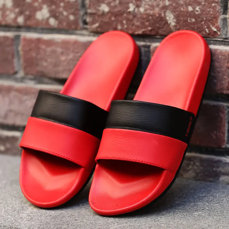 Mens Summer Casual Leisure Slip-on Fashion Shoes Lightweight Eva Flat Anti-slip Hard-wear Slippers Beach Swimming Indoor Slides