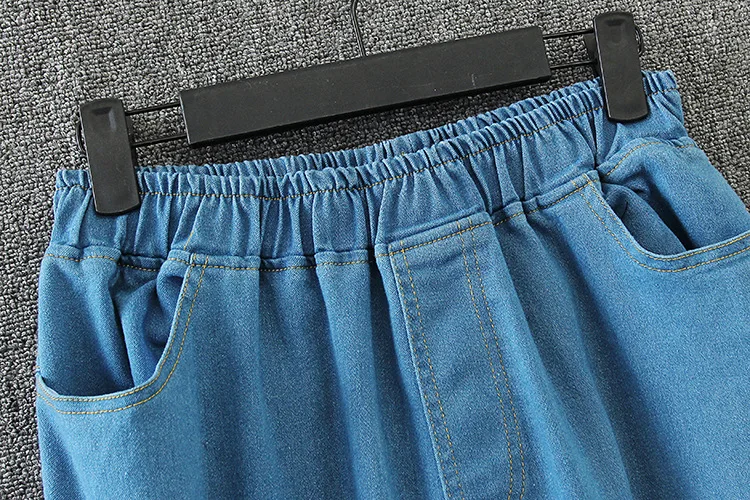 E21 весенние повседневные женские Джинсы 4XL размера плюс модная одежда в китайском