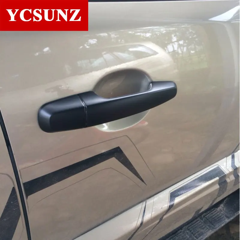 Для Mitsubishi L200 Triton черные дверные ручки крышки Накладка для Mitsubishi L200 Triton пикап L200 ручки крышки Ycsunz