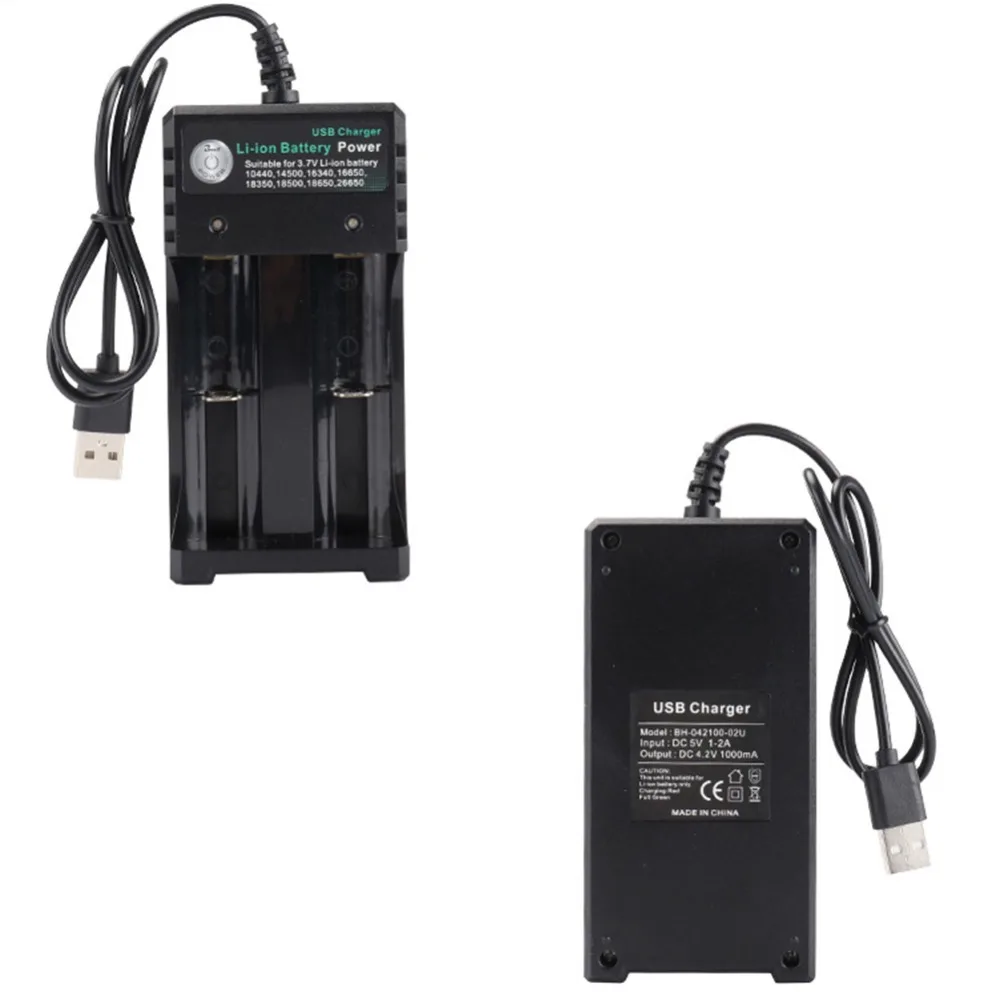 Зарядное устройство для литий ионных аккумуляторов с 2 слотами 18650 18500 16340 14500 26650