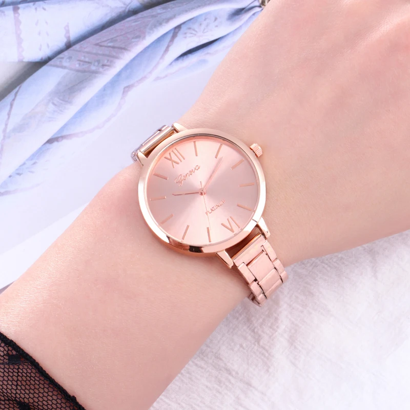 Лидер продаж модные тонкие Нержавеющая сталь Для женщин Watch Top Элитный бренд