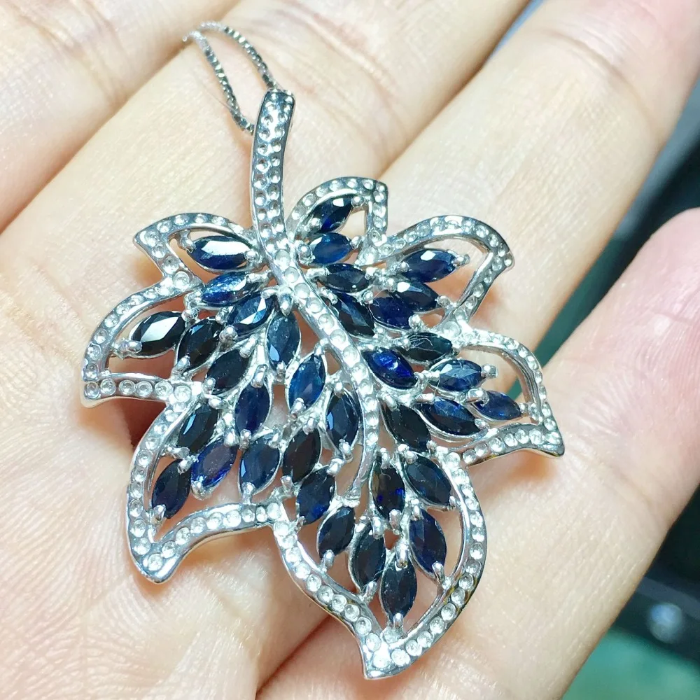 KJJEAXCMY boutique jewels S925 Серебряная Инкрустация натуральный сапфир инкрустация