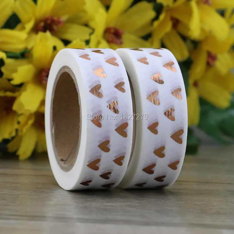 Новинка, 1 шт., лента из фольги Васи, сердце, японская, 1,5*10 метров, Kawaii, инструменты для скрапбукинга, маскирующая лента, Рождественский фотоальбом, сделай сам, декоративная