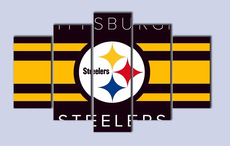 Графика на холсте «Wall Art Printed Sports Painting On Canvas Room Decoration Poster Picture Unframed Modern letter forged by fire steelers on»