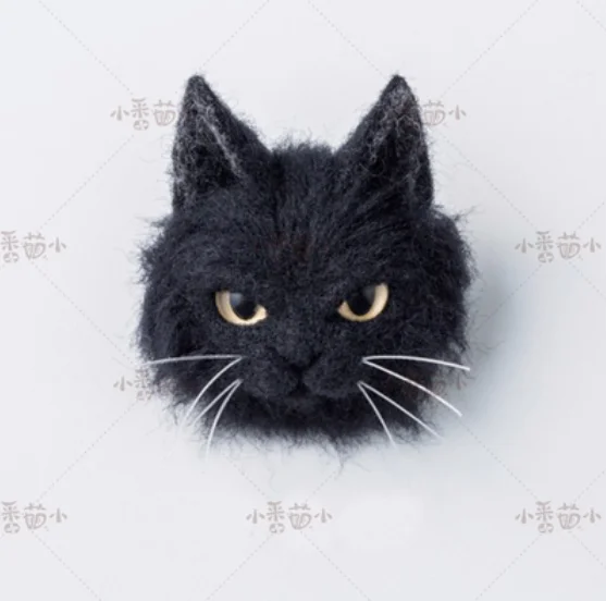 D Шерстяная войлочная брошь, кошачья брошь, кошка Гарфилд Складная кошка, кошка Сиам короткошерстная кошка шерсть набор для рукоделия шерстяная войлочная игла для валяния - Цвет: D