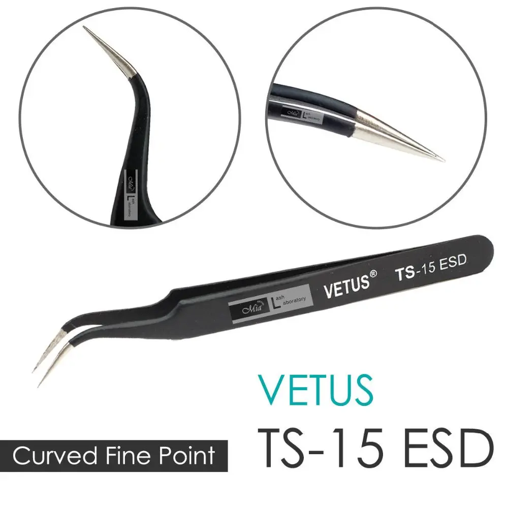 VETUS ESD 15 изогнутые точные тонкие пинцеты для наращивания ресниц | Красота и
