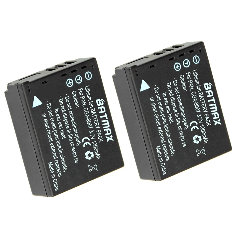 Аккумуляторная батарея для камеры Panasonic DMC TZ1 TZ2 TZ3 TZ4 TZ5 TZ50 TZ15 2 шт.|camera battery|cga s007ebattery