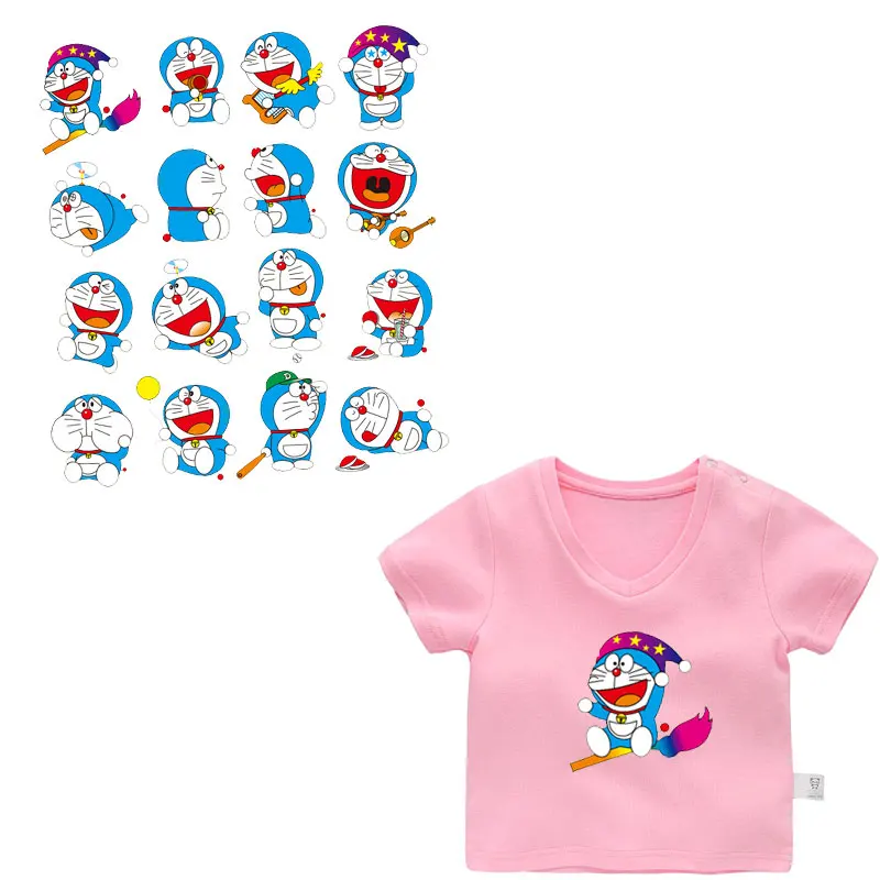 

Children Like Cartoon Anime Patch for Clothing Sticker Set Heat Transfer Patches Diy T-shirt Vinyl Baby Clothes Thermal Press E